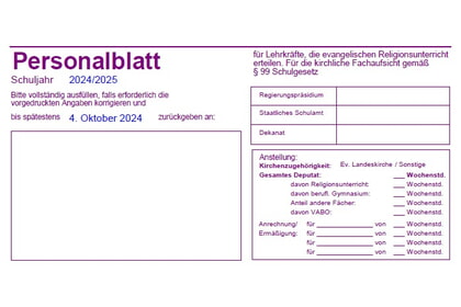 Link zum Service Personalblatt