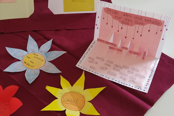 Herzliche Einladung zum Mitgestalten der Ausstellung zur Jahreslosung 2025      Anmeldung über das Schuldekanat Ludwigsburg 